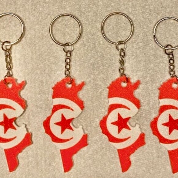 Tunisia Keychain Pack of 50 Units: Ideal for Parties, Events, and Gift - Picture 1 of 3